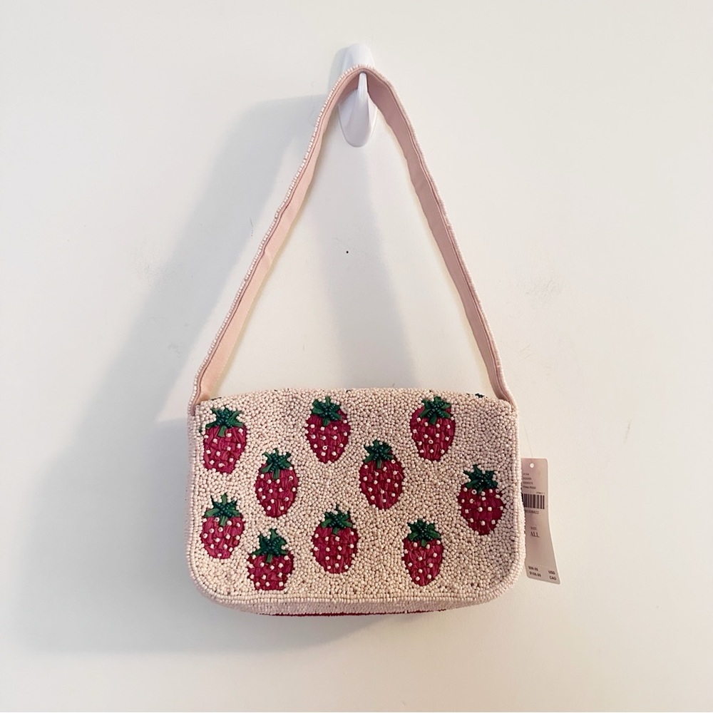 Anthropologie The Fiona Beaded Bag: Food & Drink Edition Strawberry Fields - Picture 10 of 11